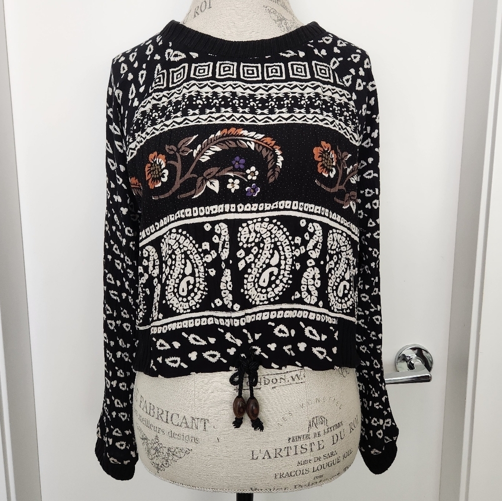 90s Carole Little Tribal Sweater Top